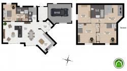 LE FOLGOET : très jolie propriété avec maison 4 chambres, terrasses, jardin clos et garage